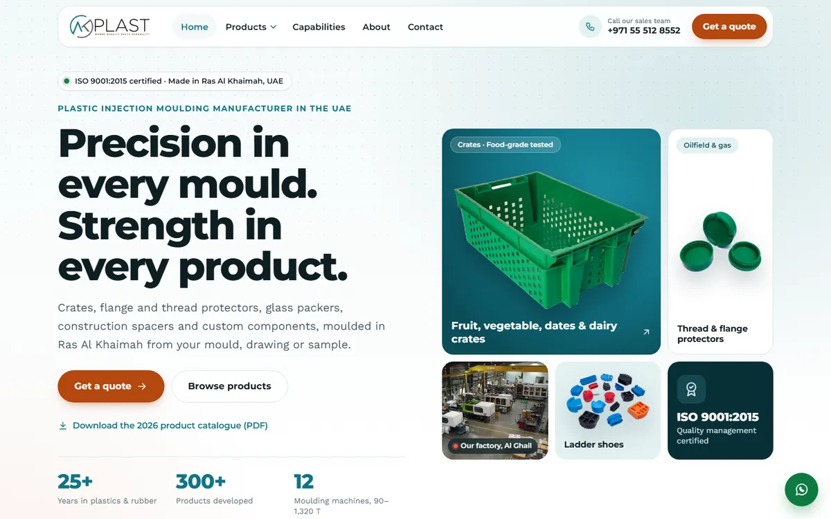 AK Plast website, home page